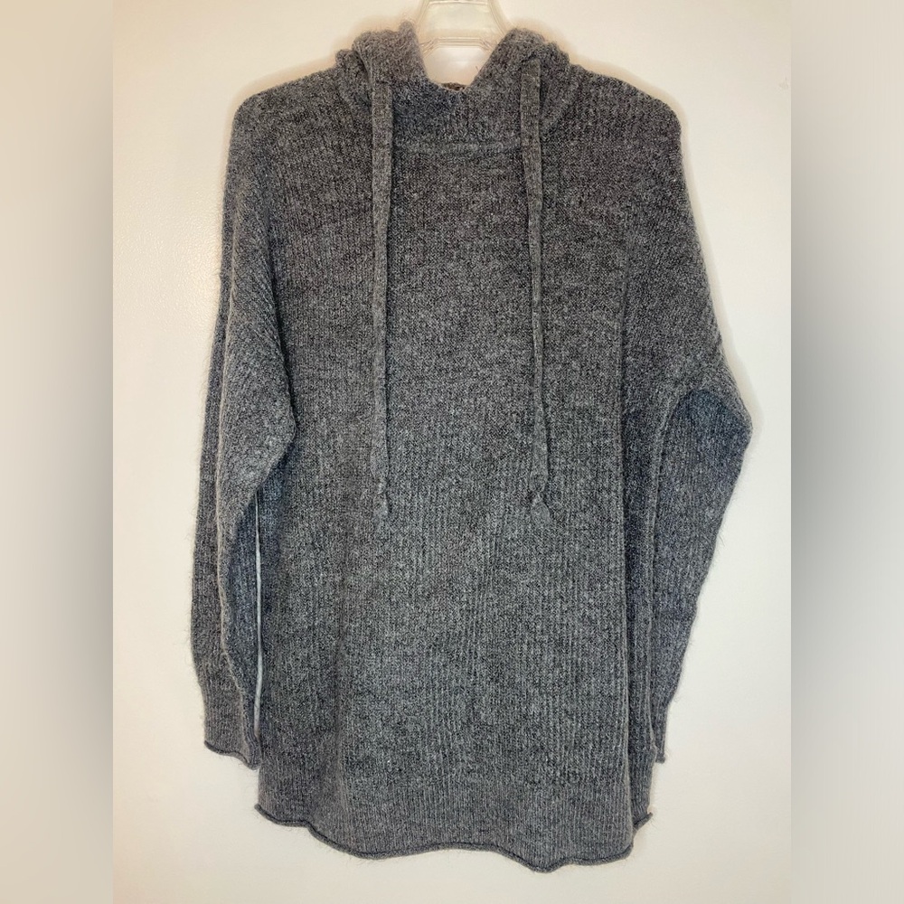 Abercrombie & Fitch Cozy Gray Knit Hoodie